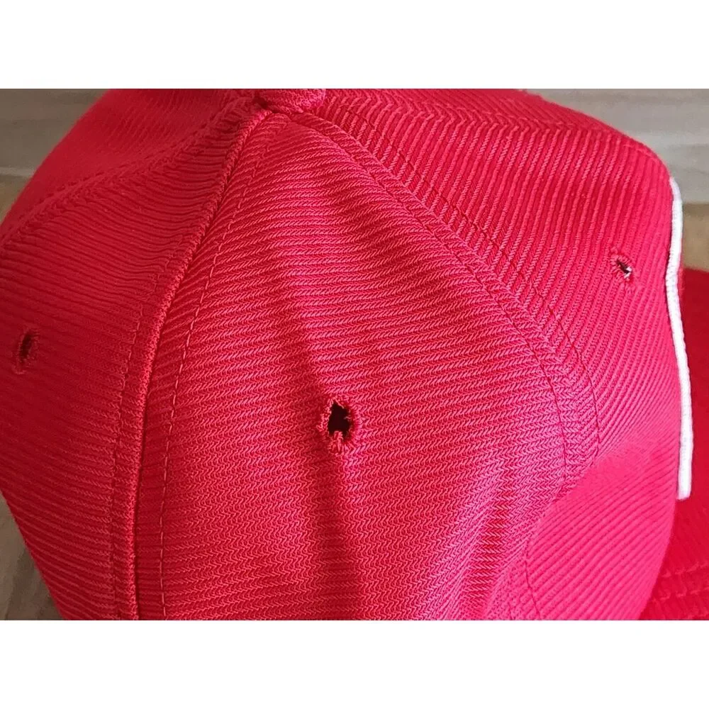 Delco Freedom II Snapback Hat Large Adjustable Vintage Cap Funkap Red